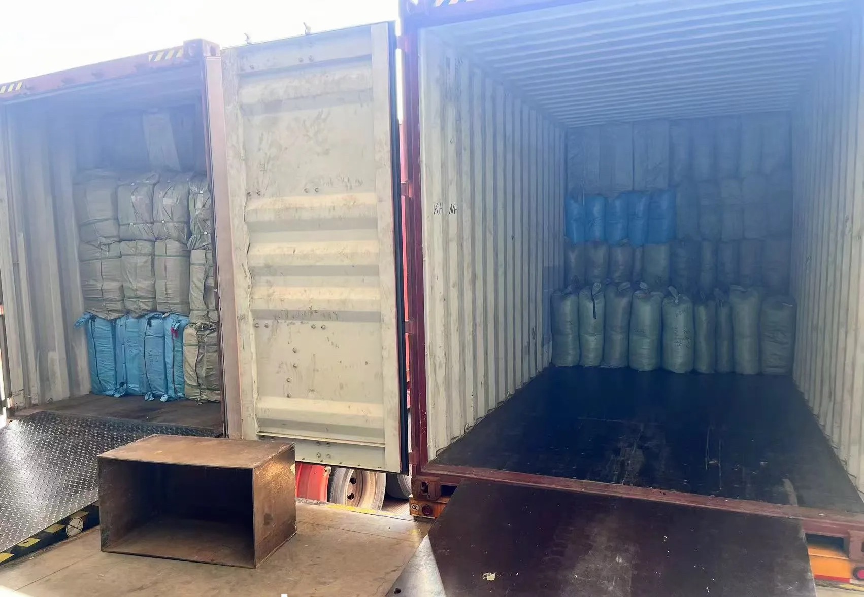 Cotton towels packed for shipping